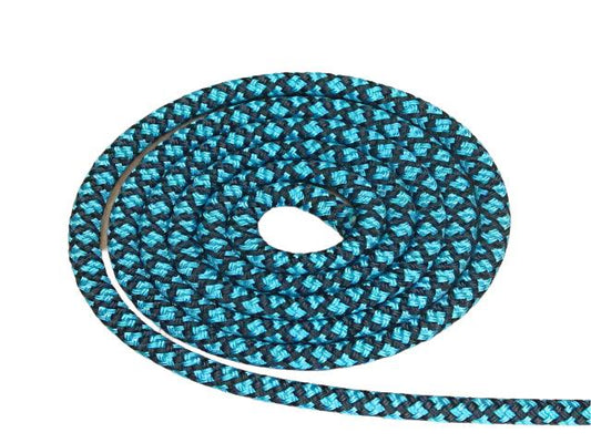 Lattice- Aqua-Black halter - 6mm - Cams Cords