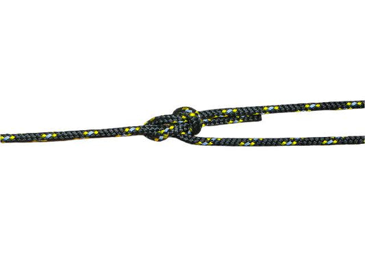 Marine Rope - Black-Yellow Fleck & Reflective - 6mm - Cams Cords