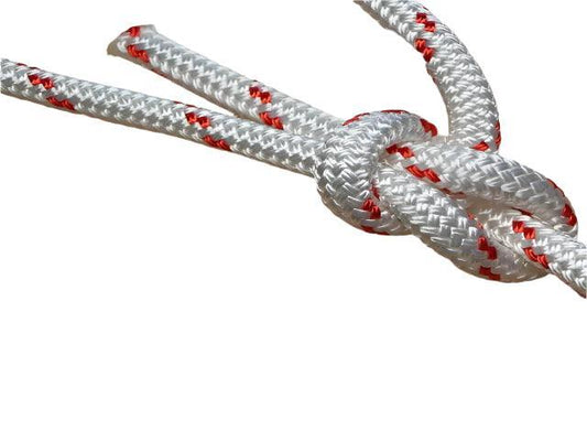 Marine Rope - White with Red Flecks - 14mm* - Cams Cords