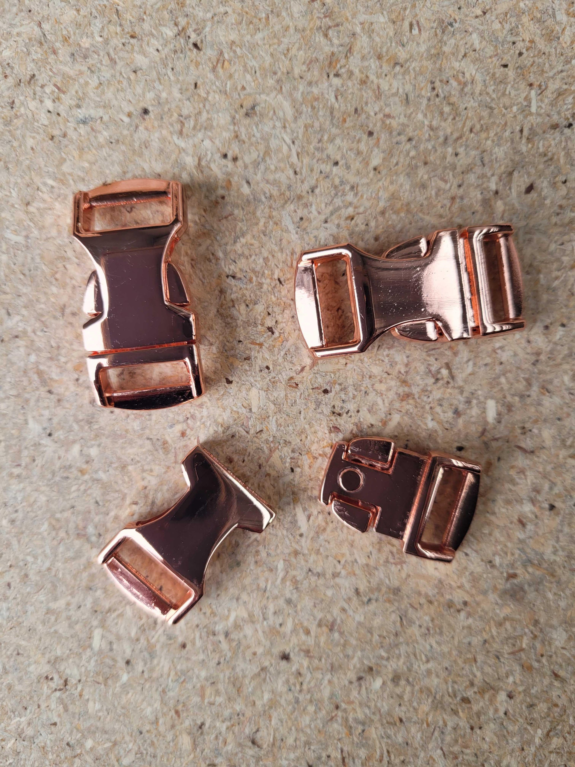 Metal Buckle - Rose Gold 12mm - Cams Cords