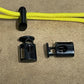 Metal single cord lock with webbing slot - Black - Cams Cords