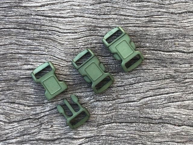 Military Green Buckles - 10mm - Cams Cords
