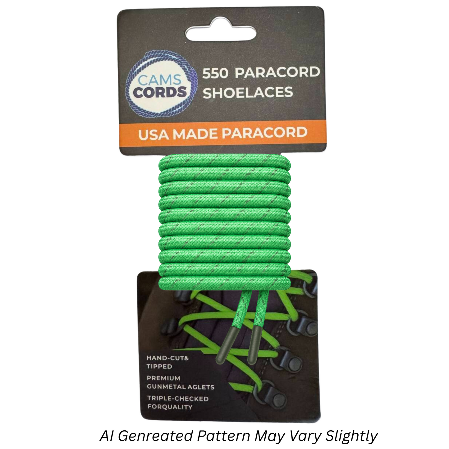Mint  550 Paracord Reflective Shoelaces
