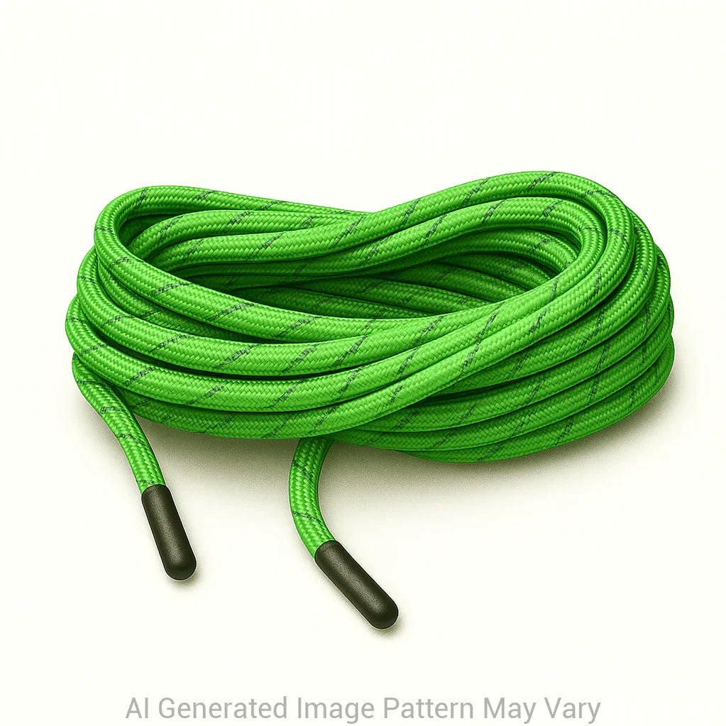 Neon Green Reflective Reflective Shoelaces