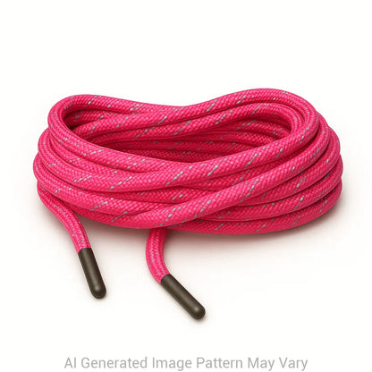 Neon Pink  550 Paracord Reflective Shoelaces