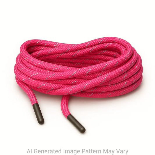 Neon Pink  550 Paracord Reflective Shoelaces