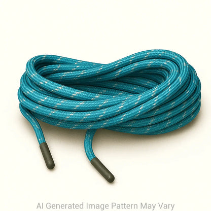 Neon Turquoise  550 Paracord Reflective Shoelaces