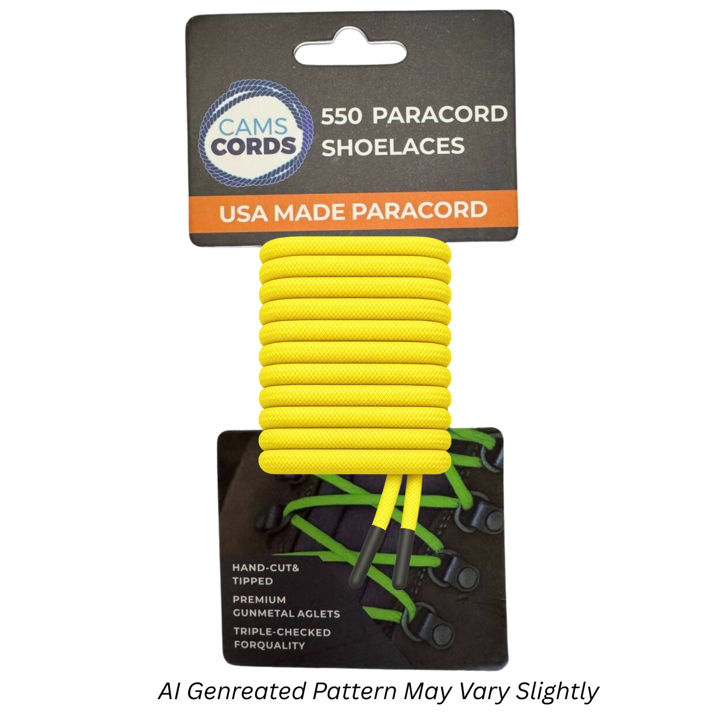 Neon Yellow 550 Paracord Shoelaces