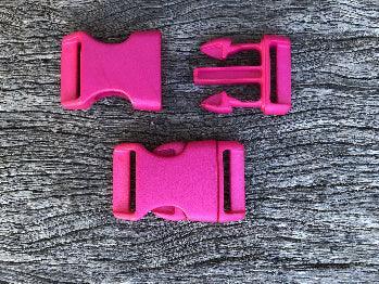 Pink - 25mm Curved side release buckle - Cams Cords