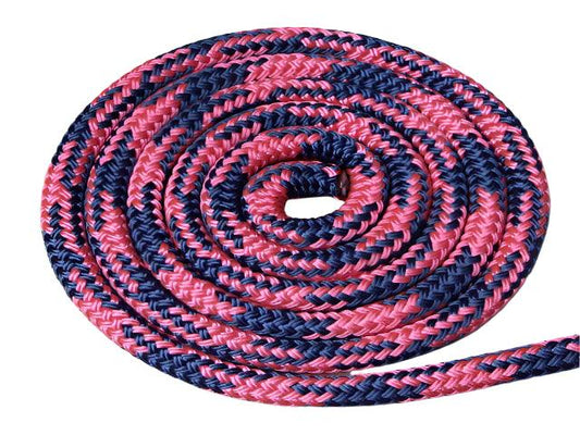 Pink-Navy Tobiano Horse Lead Rope - 14mm - Cams Cords