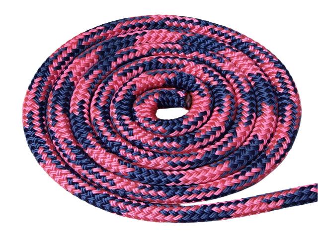 Pink-Navy Tobiano Horse Lead Rope - 16mm - Cams Cords