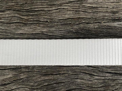 Polyester webbing - White 25mm - Cams Cords