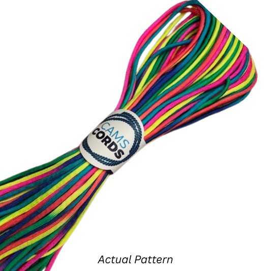 Bright Rainbow Polyester 550 cord