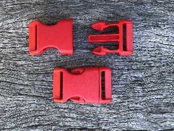 Red - 25mm Curved side release buckle - Cams Cords