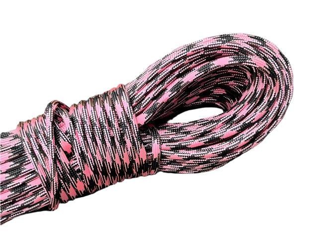 Rose Pink-Black 50/50 Paracord - Cams Cords