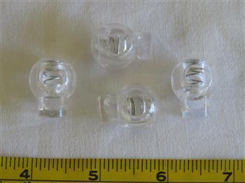 Round Ball Toggle - Large Clear - Cams Cords