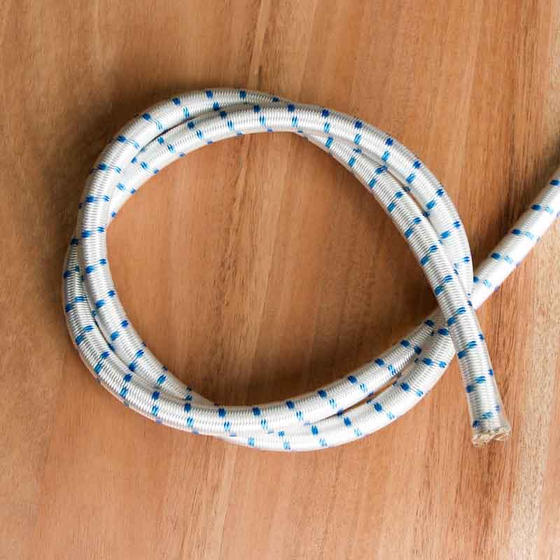 Shock Cord - White with Blue Fleck 12mm - Cams Cords