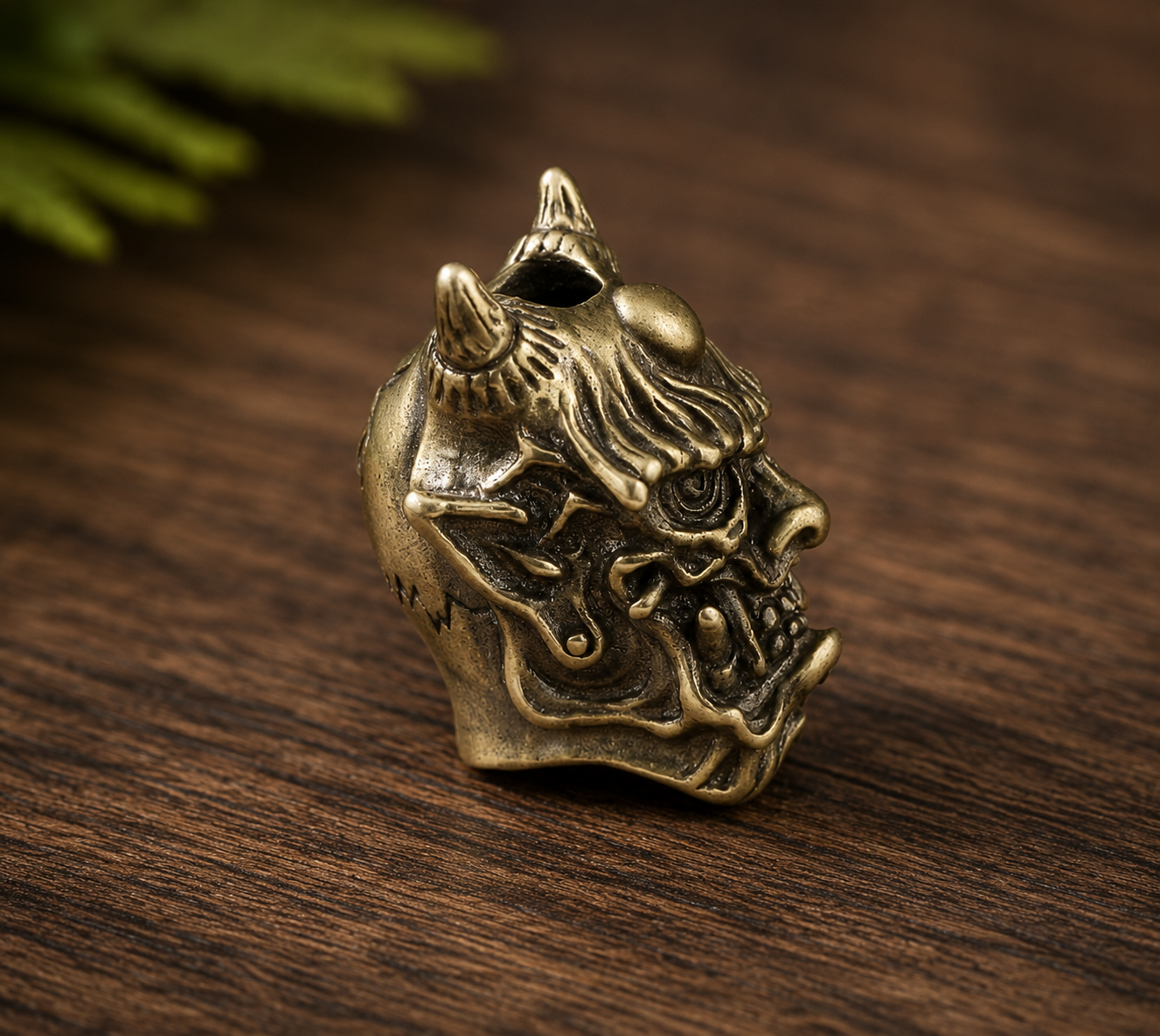 Copper Demon Paracord Bead – Antique Brass Finish