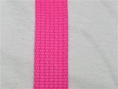 Spun Polyester Webbing - Pink 25mm - Cams Cords