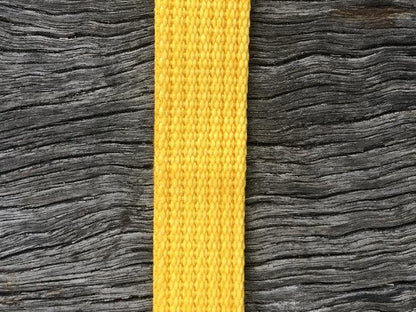 Spun Polyester Webbing - Yellow 25mm - Cams Cords