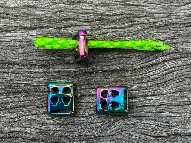 Square Toggle - Metal - Rainbow - Cams Cords