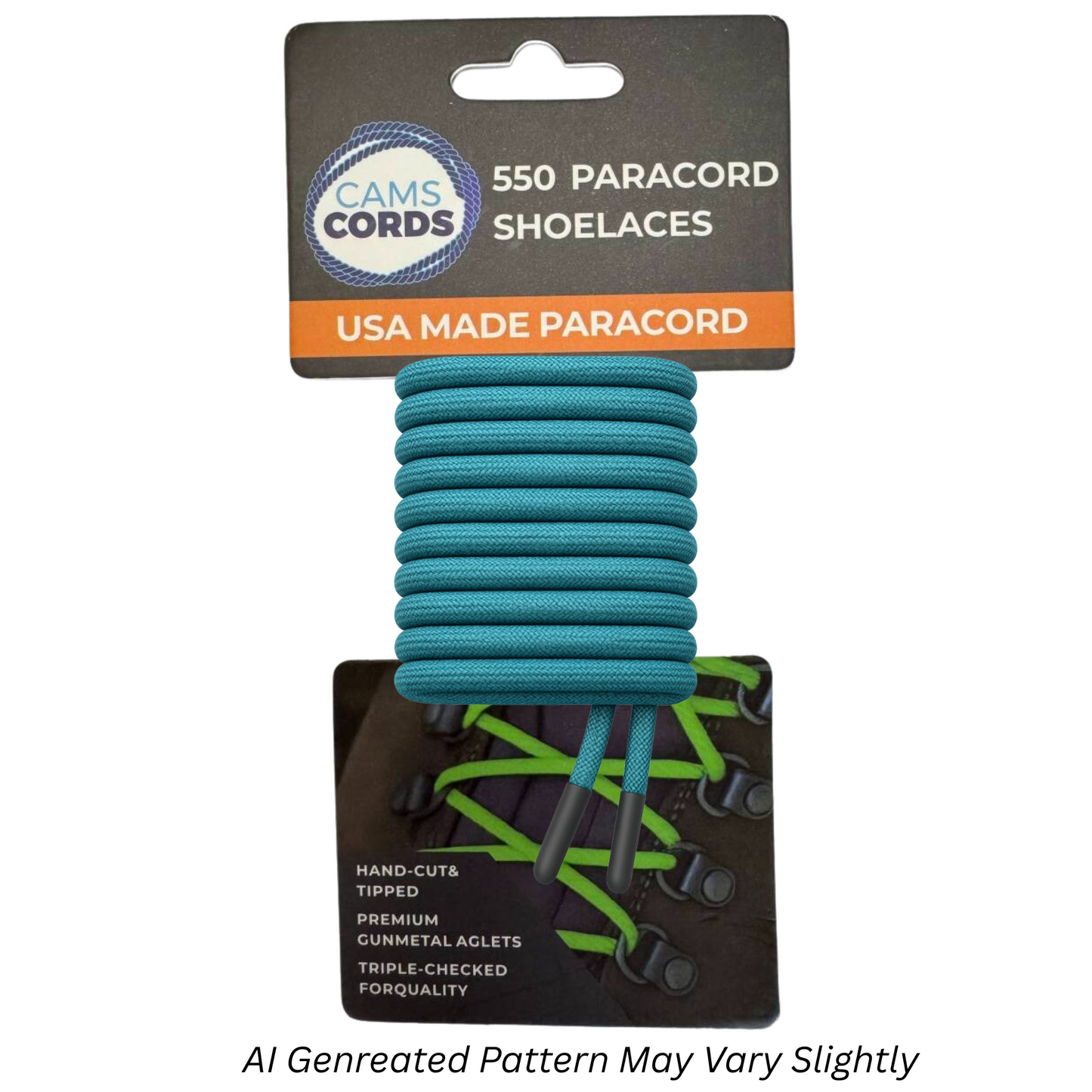 Teal 550 Paracord Shoelaces