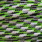 Tobiano - White-Black-Lime halter - 6mm - Cams Cords