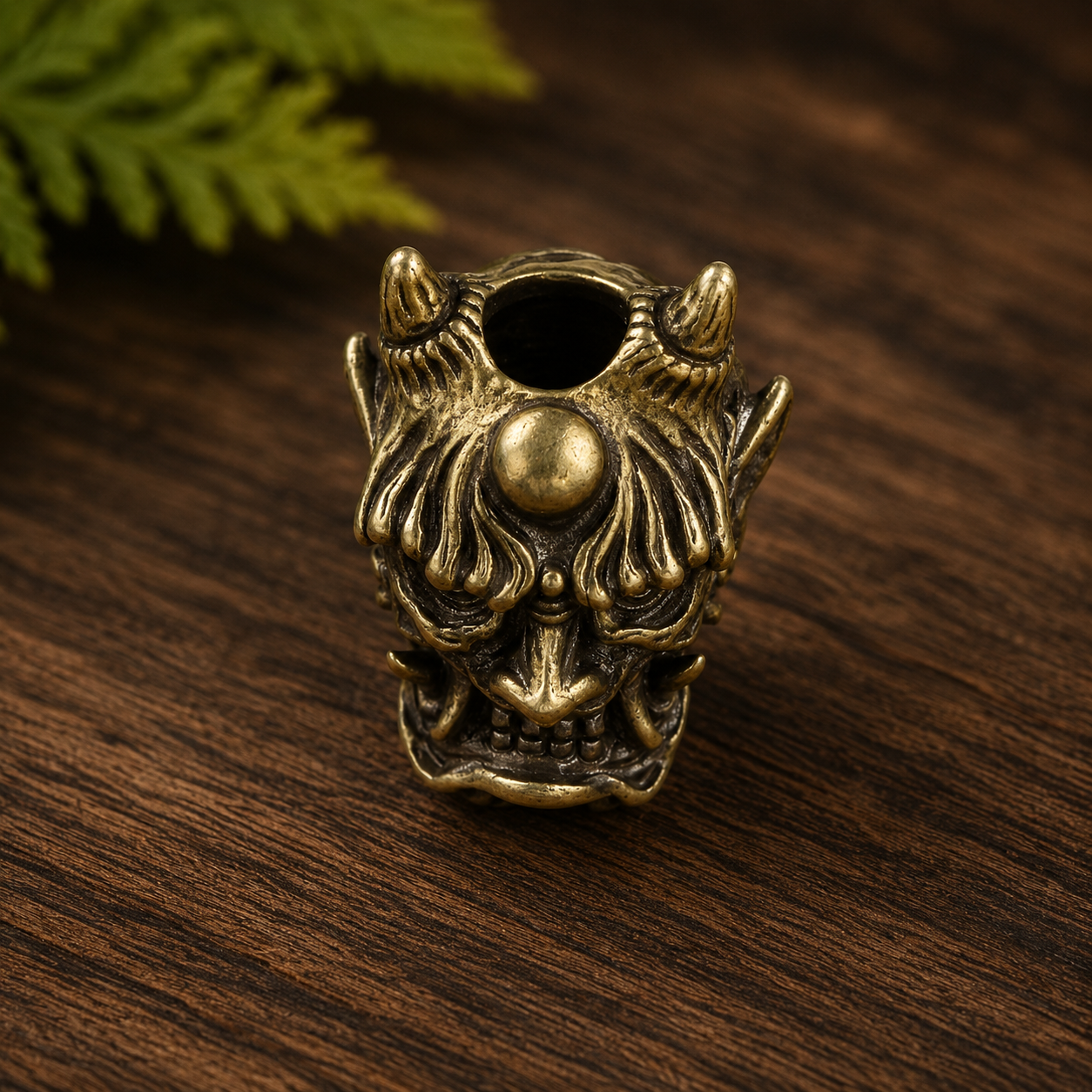 Copper Demon Paracord Bead – Antique Brass Finish