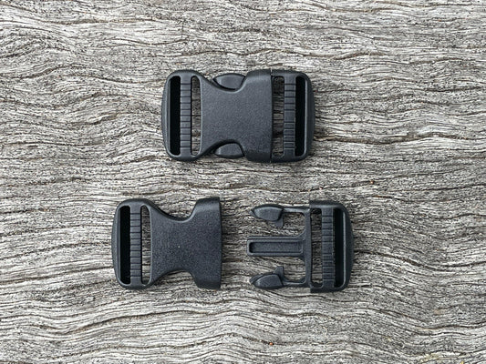 Webbing Side Release Buckle - Black 20mm - Cams Cords