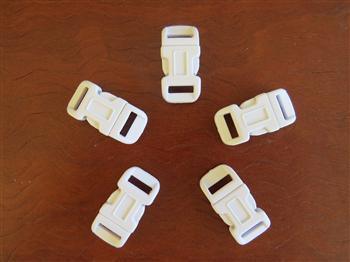 White buckles - 12mm - Cams Cords