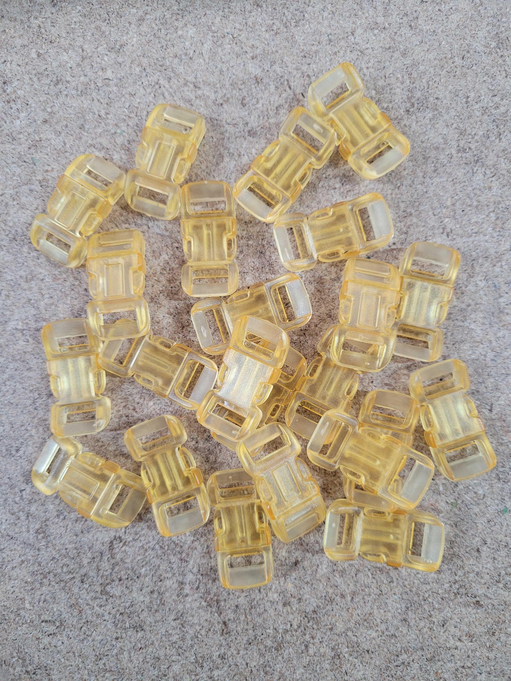 Yellow Clear Buckles - 12mm - Cams Cords