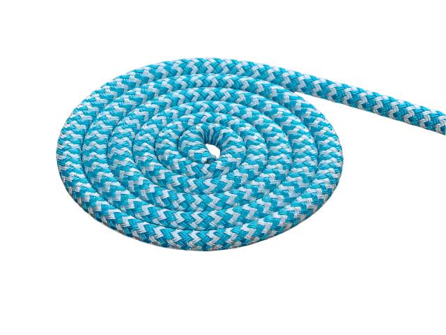 Zig Zag -Aqua-White - 10mm - Cams Cords