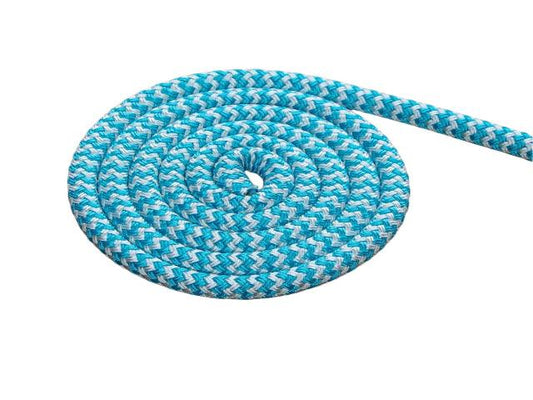 Zig Zag -Aqua-White - 8mm - Cams Cords