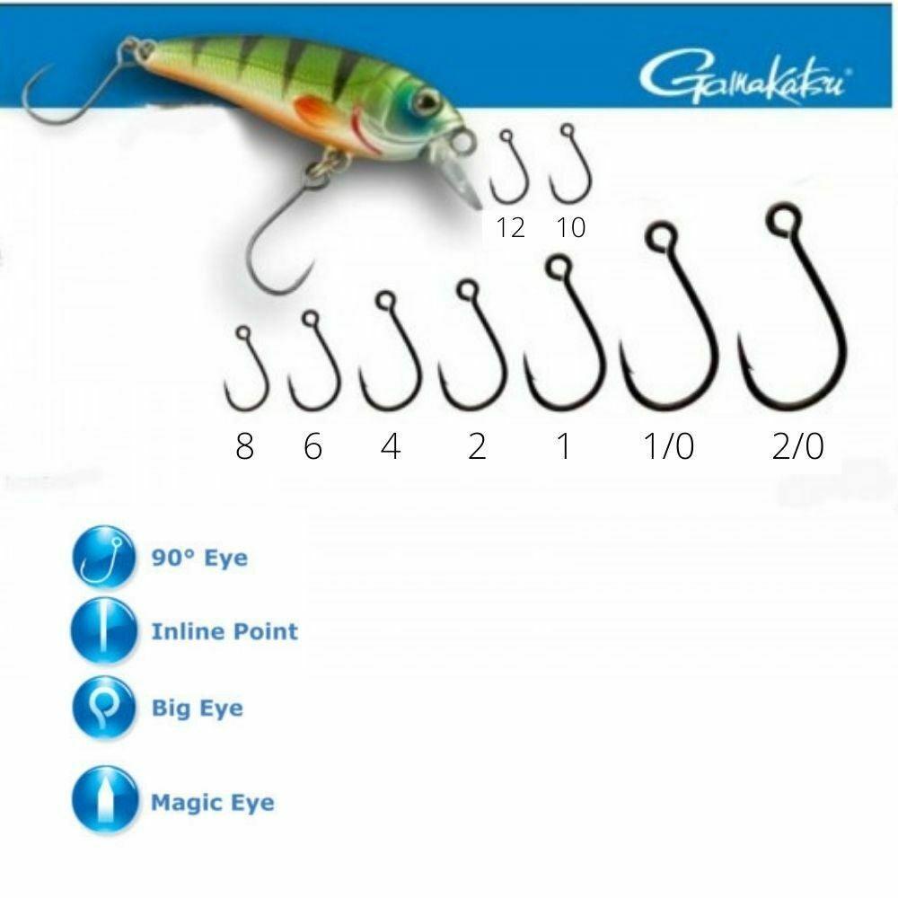 Gamakatsu Single Lure Hooks For Fishing - Various Sizes - Cams Cords