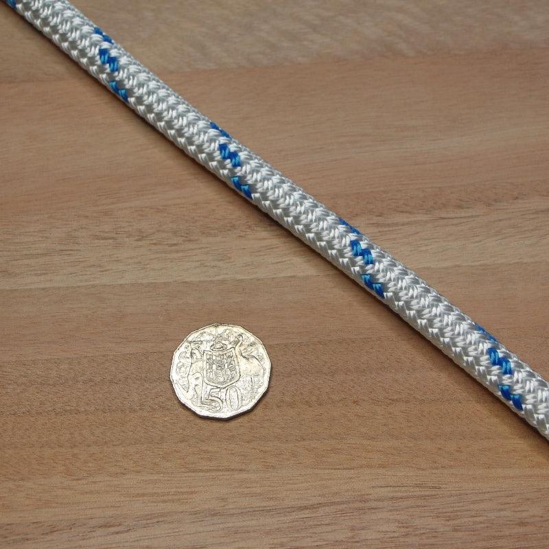 Marine Rope - White with Blue Flecks - 14mm - Cams Cords