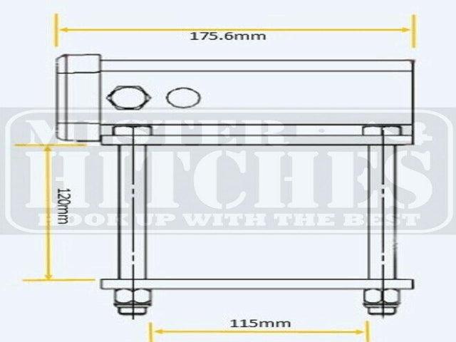 MISTER HITCHES RV Bumper Receiver Hitch - Caravan Bike Carrier