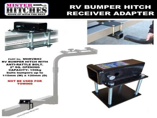 MISTER HITCHES RV Bumper Receiver Hitch - Caravan Bike Carrier